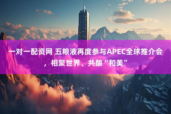 一对一配资网 五粮液再度参与APEC全球推介会，相聚世界、共酿“和美”