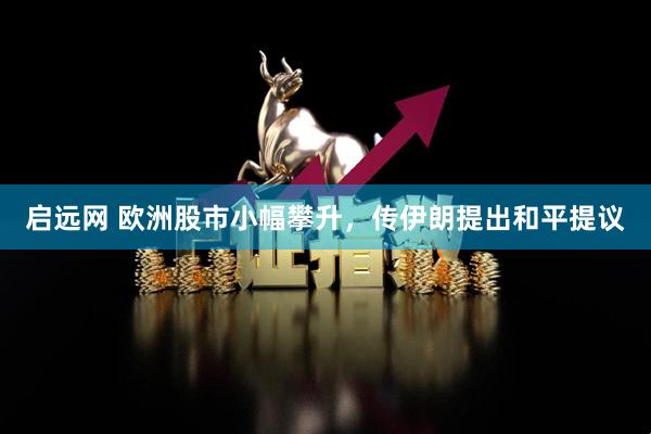 启远网 欧洲股市小幅攀升，传伊朗提出和平提议